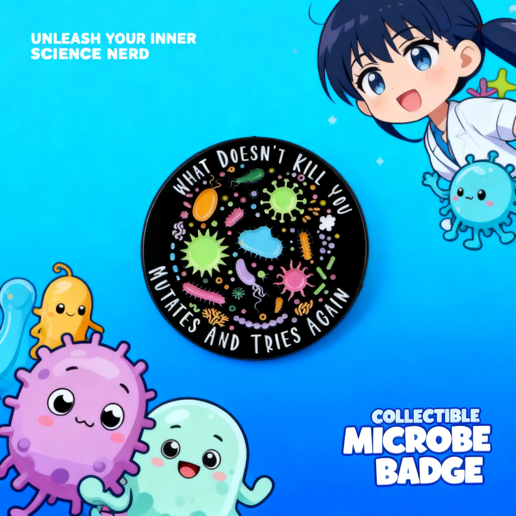 Bacterial Enamel Pin Nurse Doc - Science Toy avis et prix