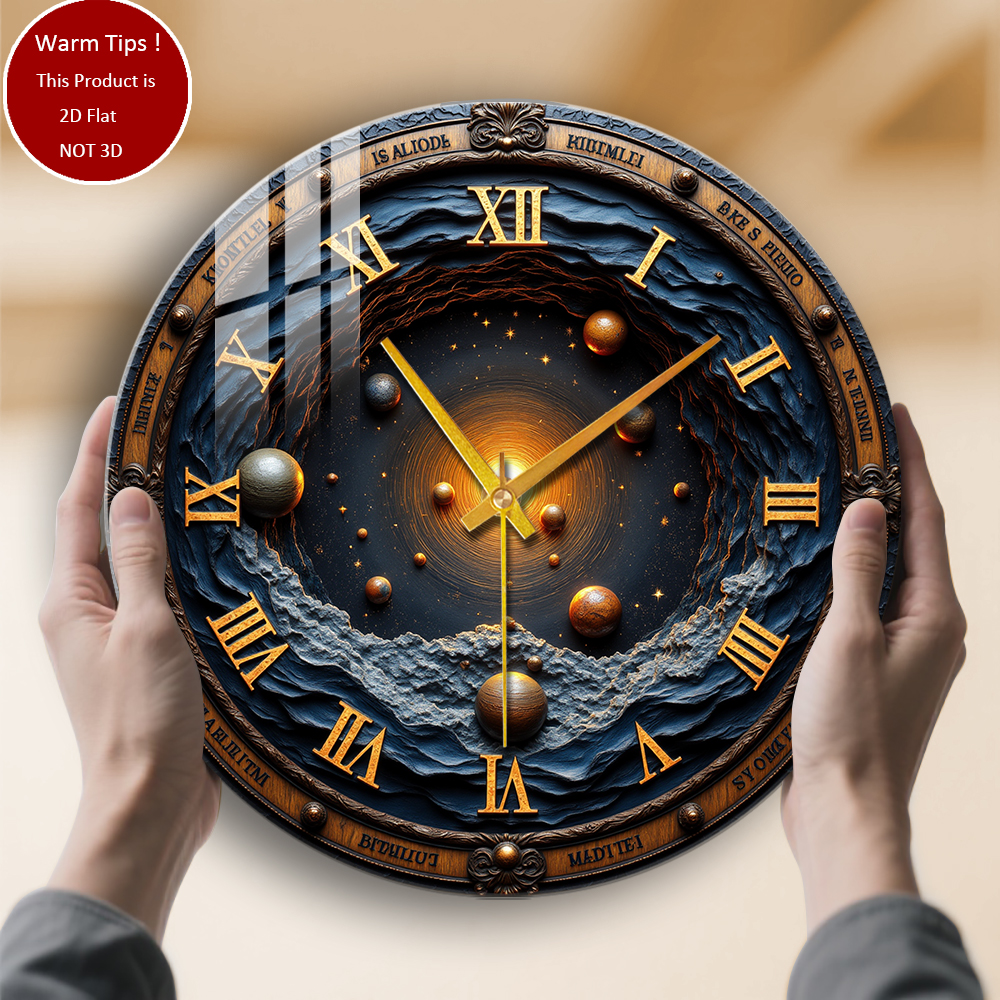 Tempered Glass Wall Clock Cosm - Solar System Orrery avis et prix
