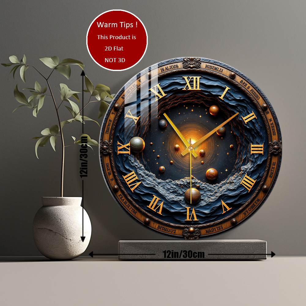 Tempered Glass Wall Clock Cosm - Solar System Orrery avis et prix