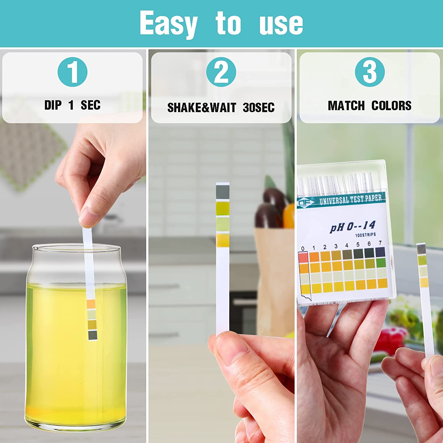 100 Strips 0-14 PH Alkaline Ac - Ph Strip Test avis et prix