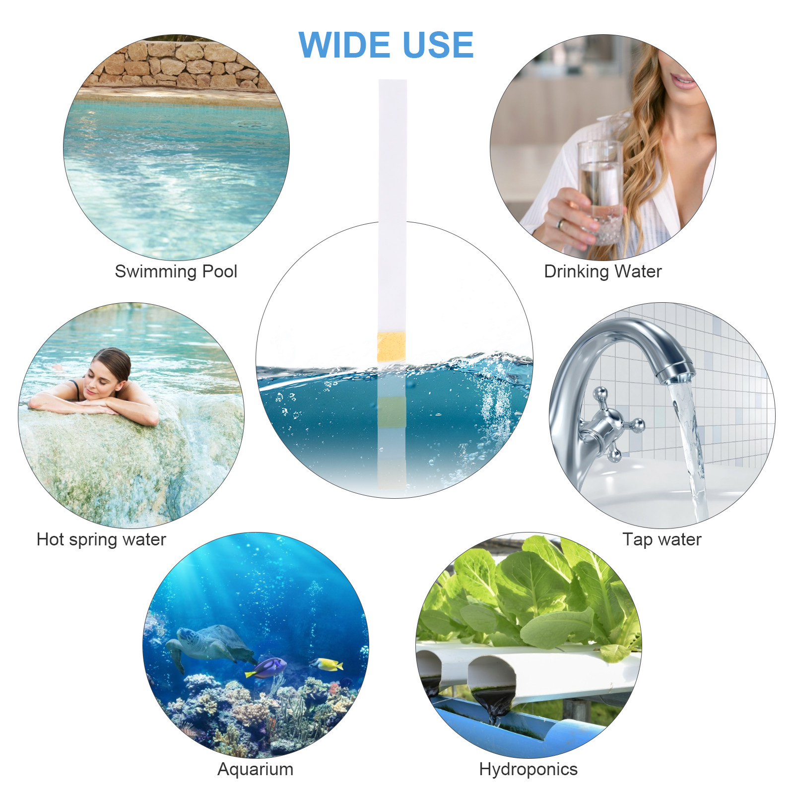 50Pcs Water Testing Strips PH  - Ph Strip Test avis et prix