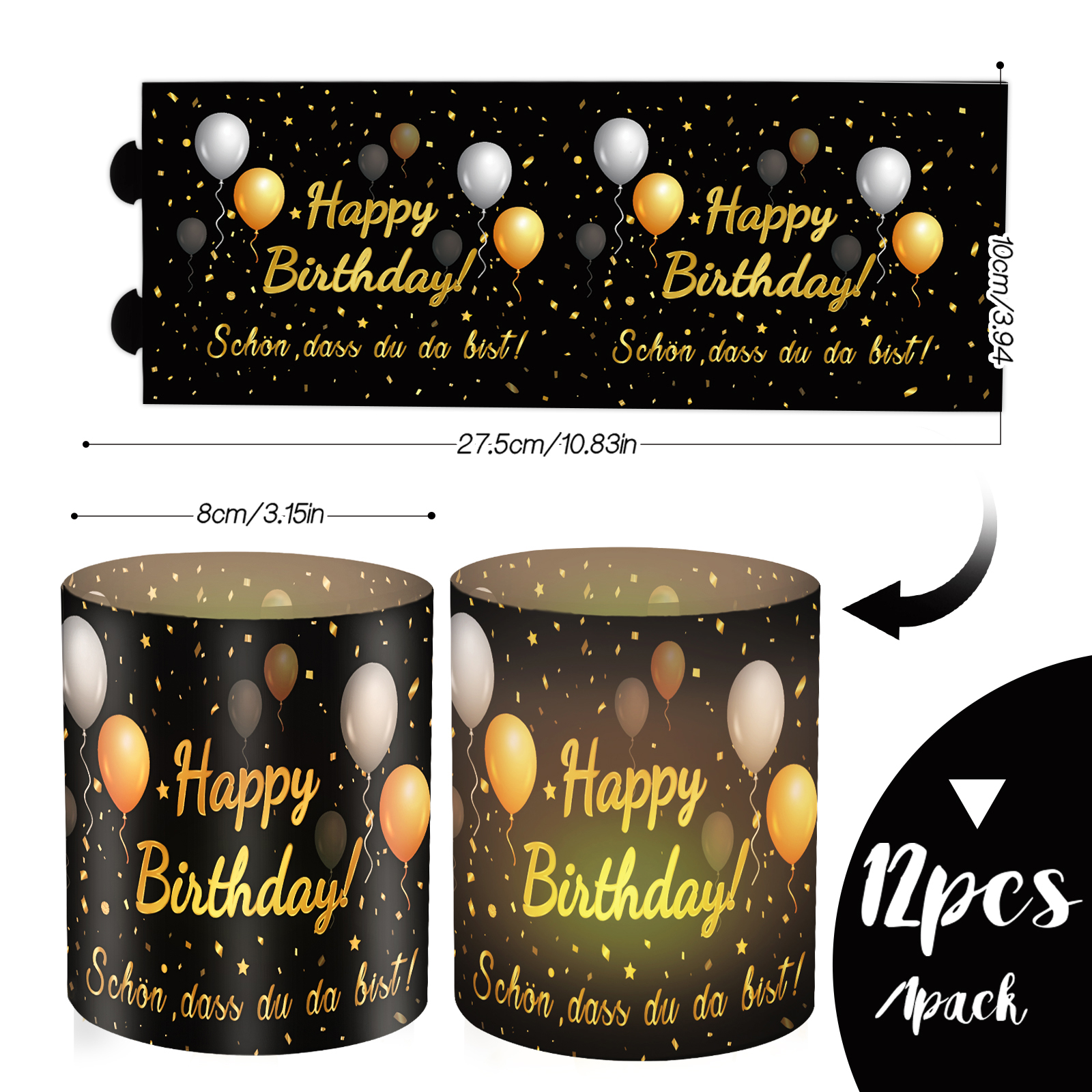 12pcs Happy Birthday Candle Ta - Science Of Happiness avis et prix