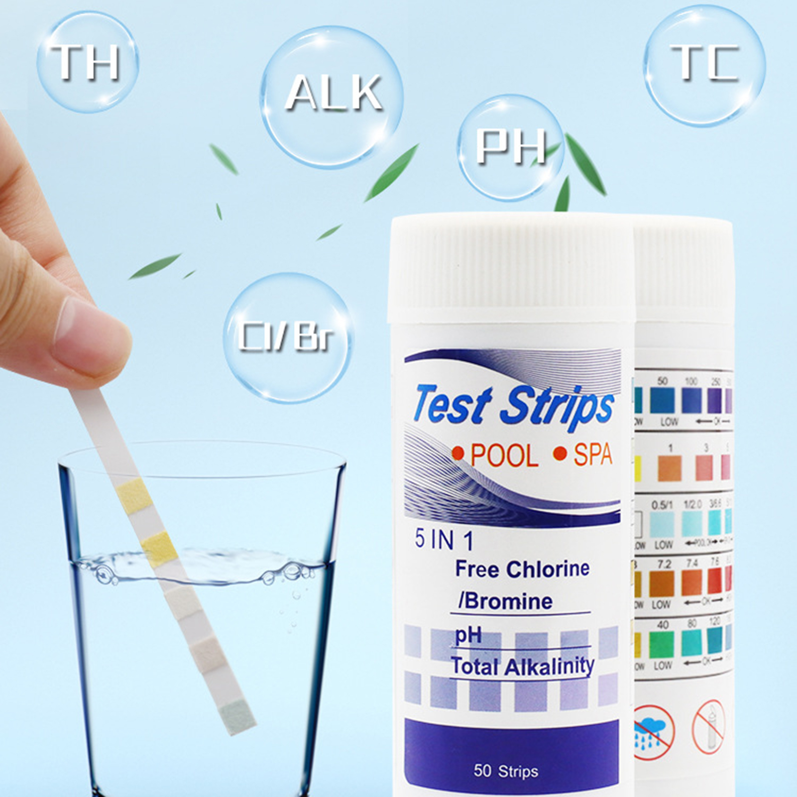 50pcs Multipurpose Chlorine PH - Ph Strip Test avis et prix