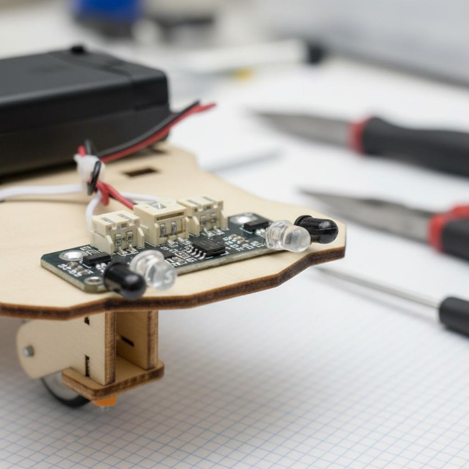 Wooden Intelligent Vehicle Kit - Science Robot avis et prix